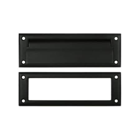 Patioplus 8.87 in. Mail Slot with Interior Frame, Black - Solid PA2667167